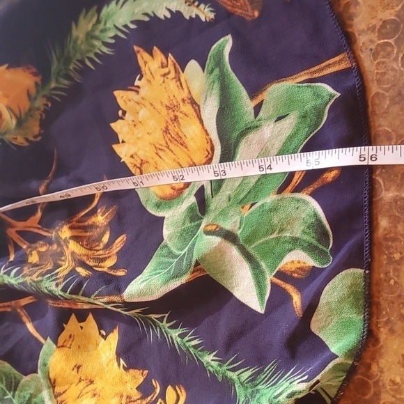 Hawaiian Themed Graphics Long Sleeve Maxi Lined Flowing Sz. 2X Dress - Picture 12 of 15